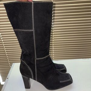 Via Spiga Black Suede Women's Boots